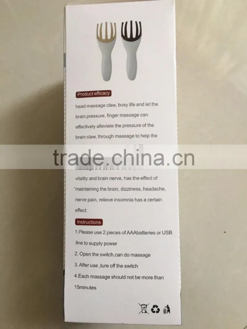 Mini Electric Five Claws Shape Head Massager, USB Multifunctional Massager With Battery