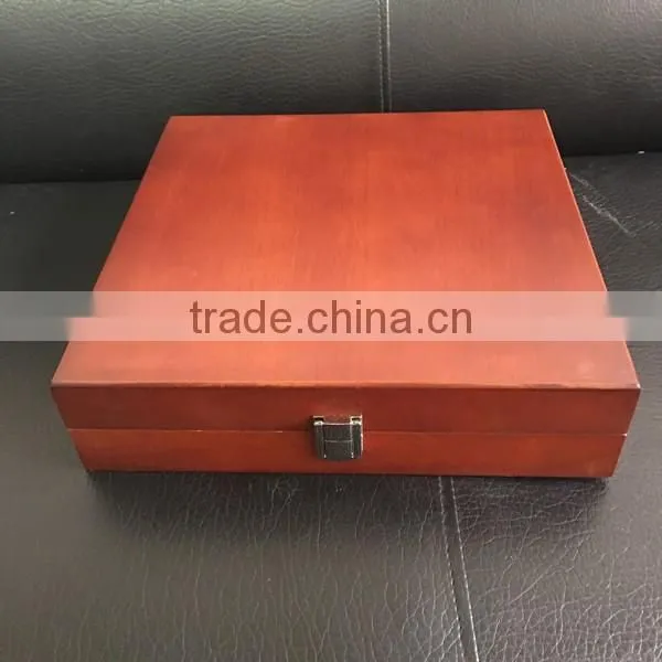 Natural wood carvings leather belt packaging box, solid wood packaging storage of box