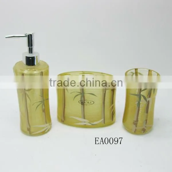 Complete bath sets products novel resign home decoration 2016 hot sale products