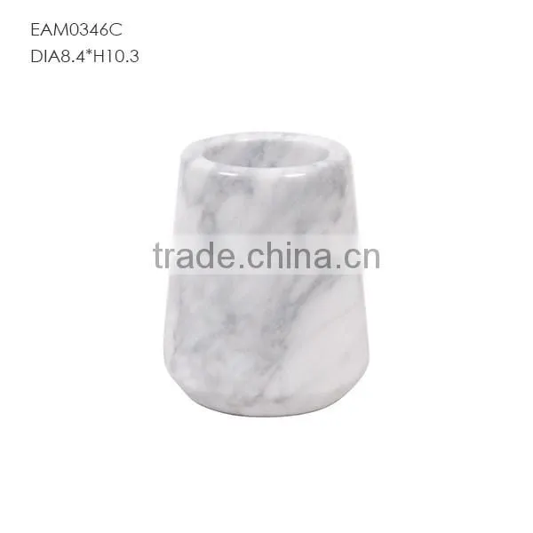 Water-proof and anti-oxidation marble candle jars with lids for container home