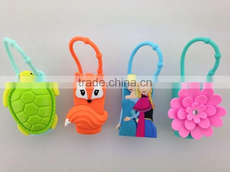 High Quality Scented Ethanol-based Antiseptic Hand Disinfectant with Cute Designs Portable Silicone Holders