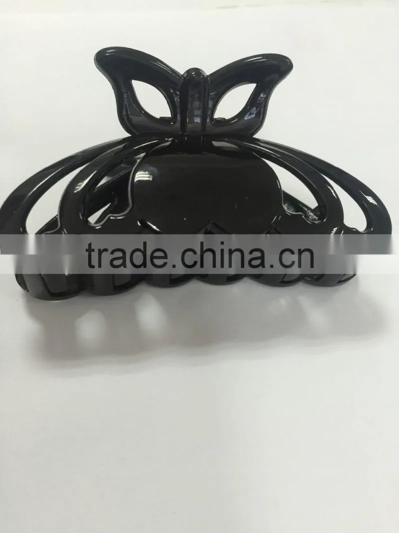 2016 new design beautifull plastic butterfly hair clips claws jaw hair clips