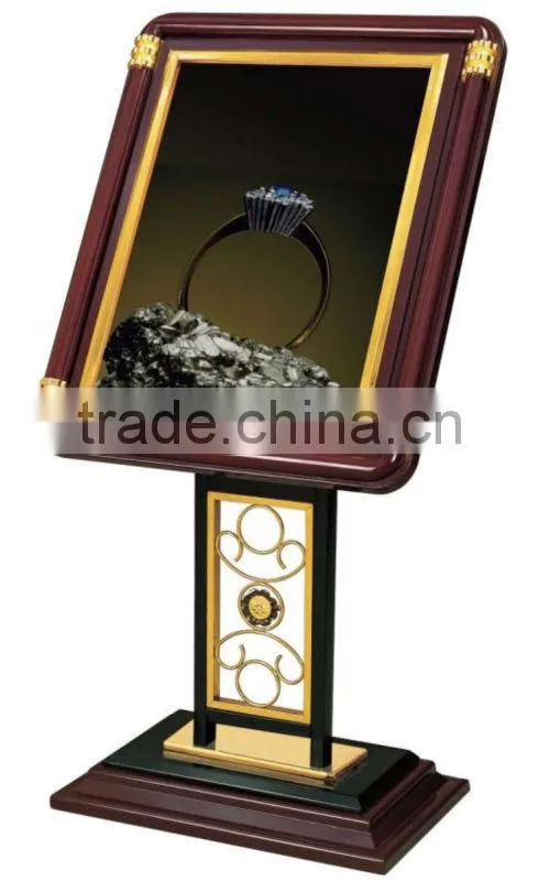 Star hotel lobby sign stand/ wooden freestanding large advertising indicator/ poster display stand P-68
