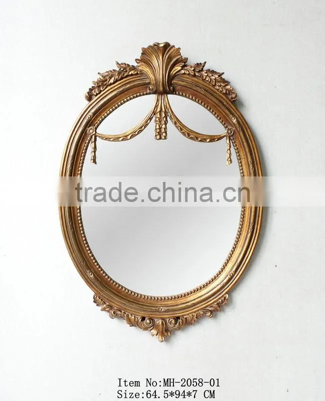 Antique Victorian gold color bed room wall hanging console table and mirror