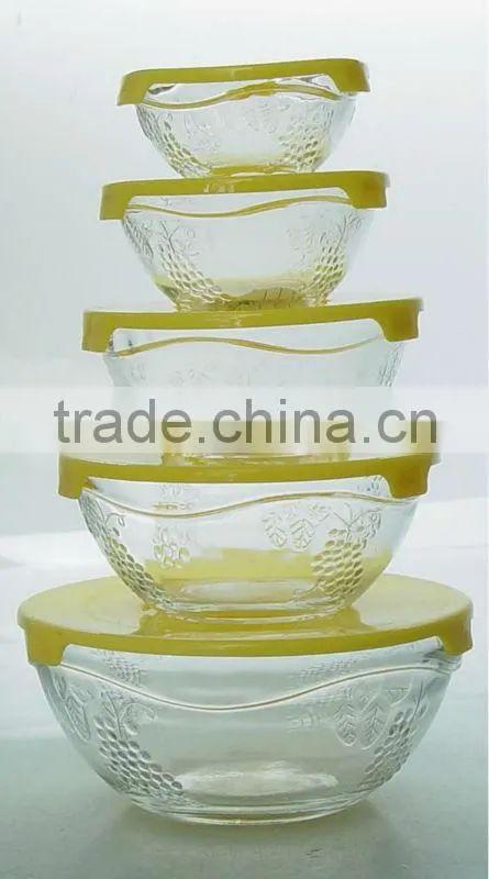 Glass Bowl Set for Food Storage