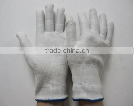 DDSAFETY 10 Gauge 100% White Aramid Fiber Knitted Cut Resistant Safety Glove