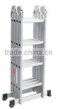 Finether 12.1 FT Heavy Duty Aluminum Multi Purpose Folding Extension Ladder with 2 Panels 330lb Capacity