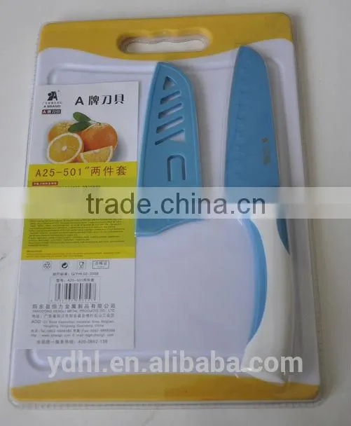 Non-stick chef knfie with cutting board