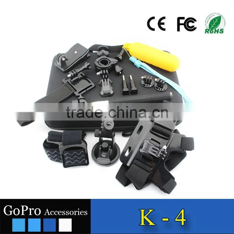2016 hot selling factory price Gopros accessories used for gopros heros 4 accessories kit mount