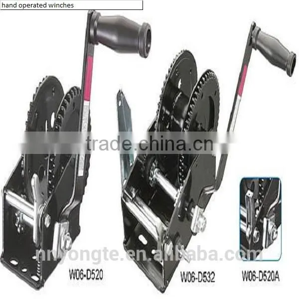 Black Manual Crank Winches