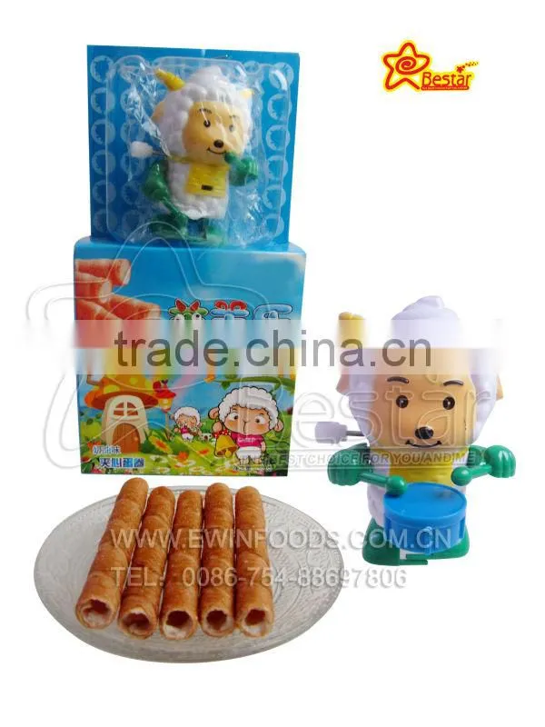 Egg Roll Cream Biscuit With Lovely Sheep Toy