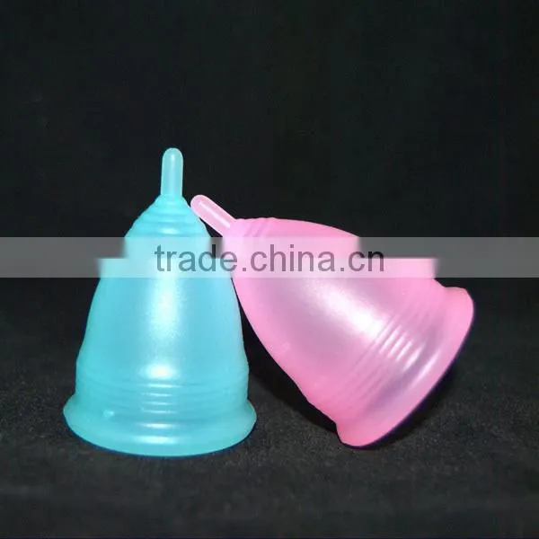 Silicone FDA and CE Approved Reusable Blue Menstrual Cup