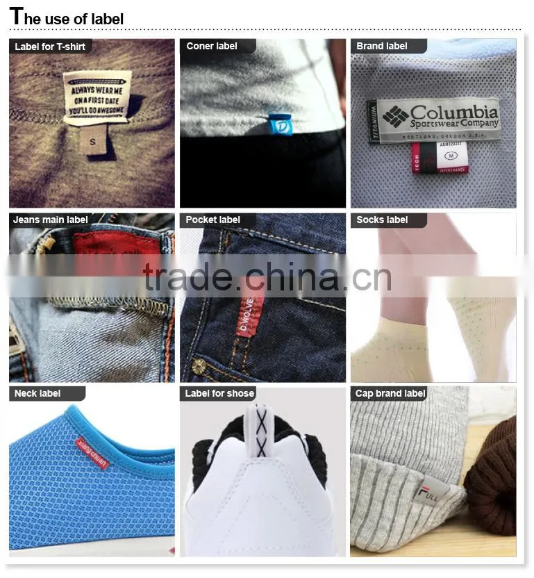 Black and White Color High Quatity Shirt Woven Label