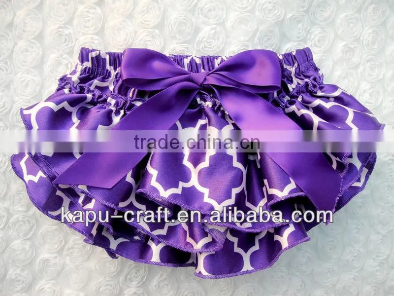Top quality Rand baby boutique clothes with bow / Halloween baby underwear /ruffle baby panties bloomer