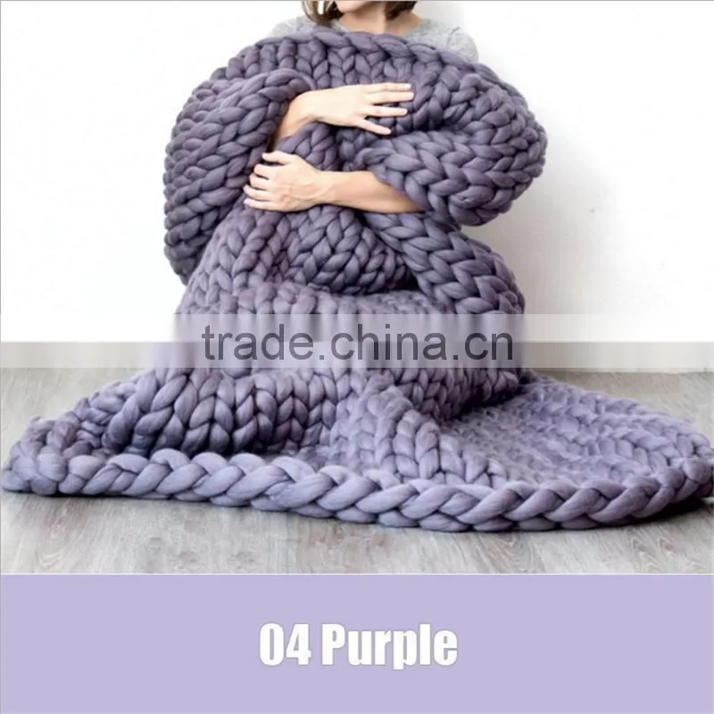 Merino wool Grande Large blankets/Giant knit/Cozy throw Chunky blanket
