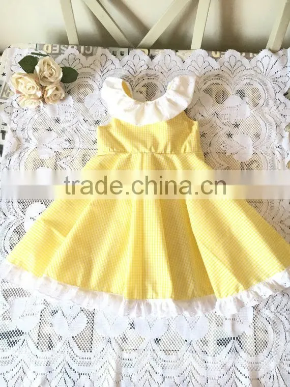 New design jasper corduroy cotton frock kids clothes western style girls party dress
