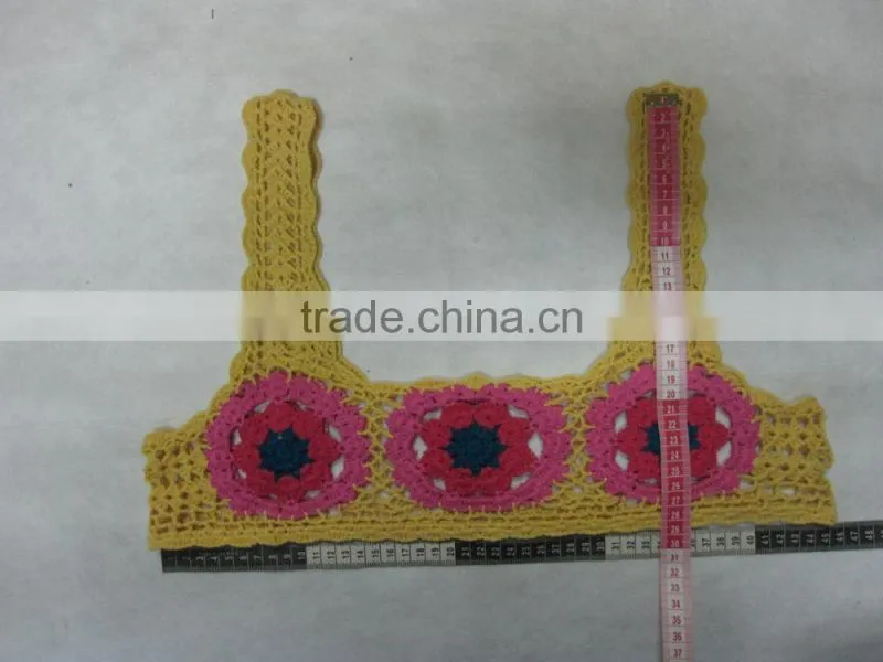 manufacturer made cotton crochet multi neck lace for garment