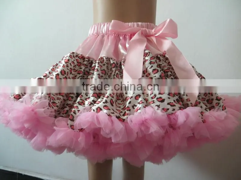 Factory direct wholesale new design chiffon pettiskirt with bow for girls