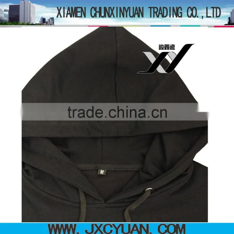 wholesale man cotton black hoodie pullover