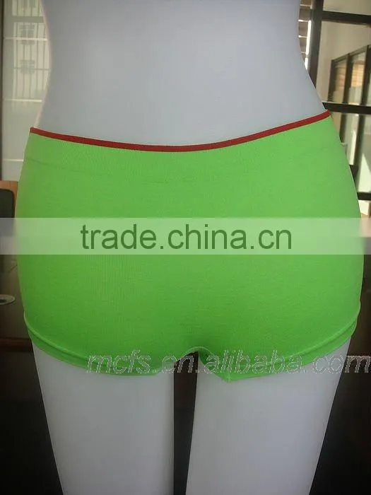 Green cartoon printing women boxers underwear seamless ladie's boxer shorts panty