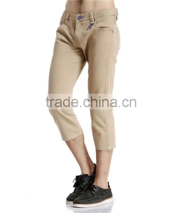 Wholesale cheap new style hot sale OEM service men khaki capri jogger pants