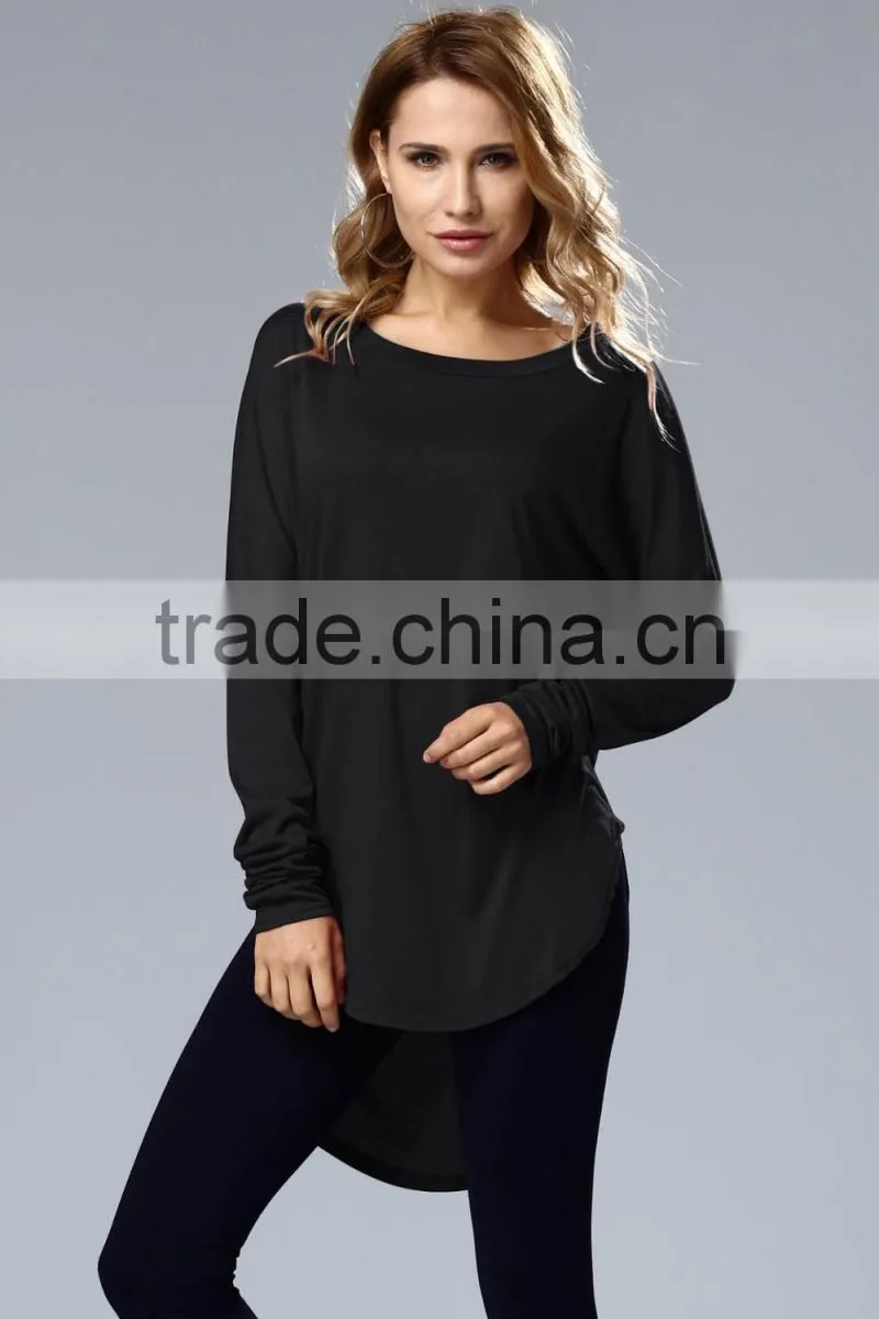 Factory direct soft long sleeve large size old fashion blouse for wholesale 2017