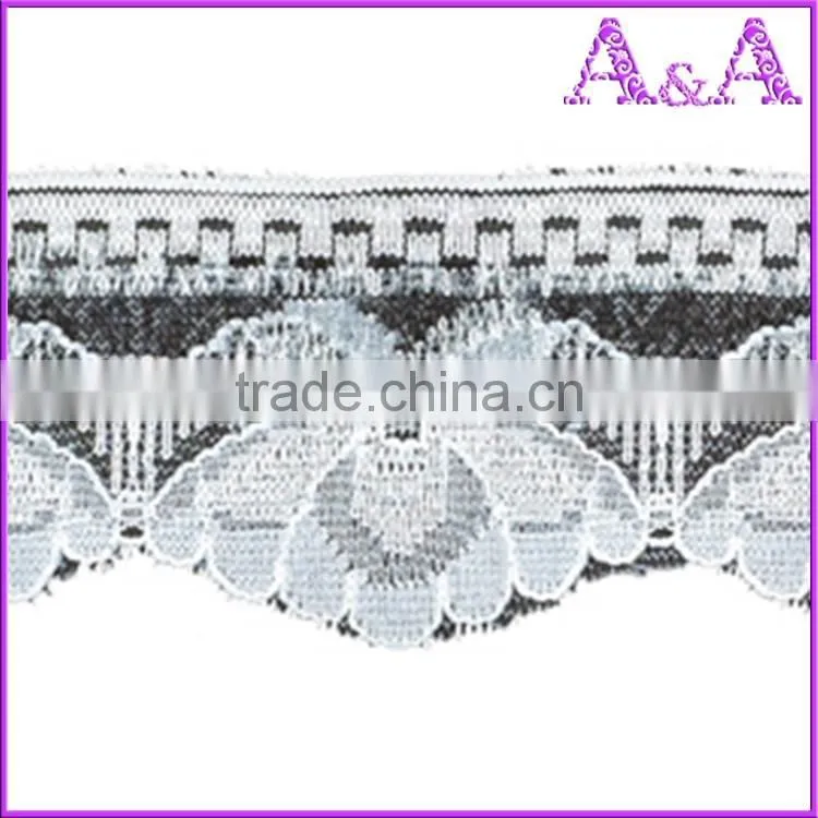 African 100% polyester 3 wide decorative cotton lace trim wholesale