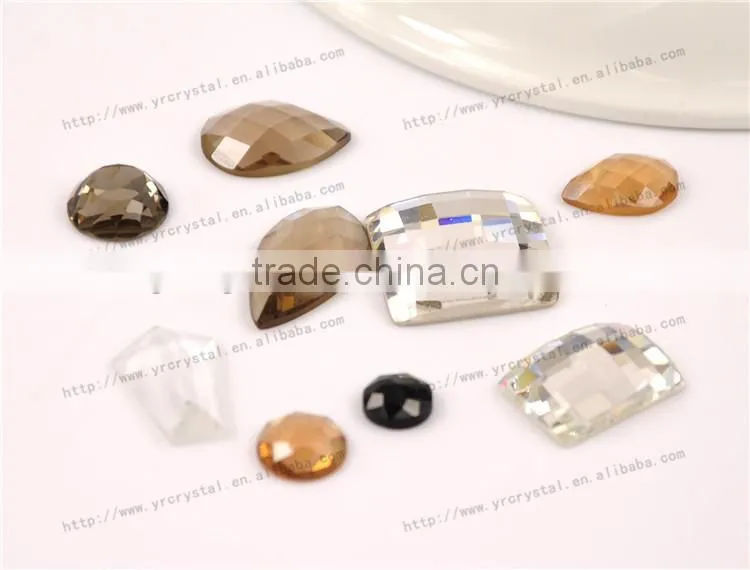 Glass beads flat back mirror rhinestones