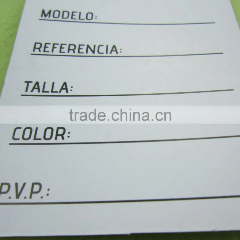 information clothing label