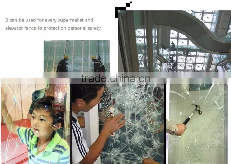 1.52* 30m 4mil car window protection glass security film transparent