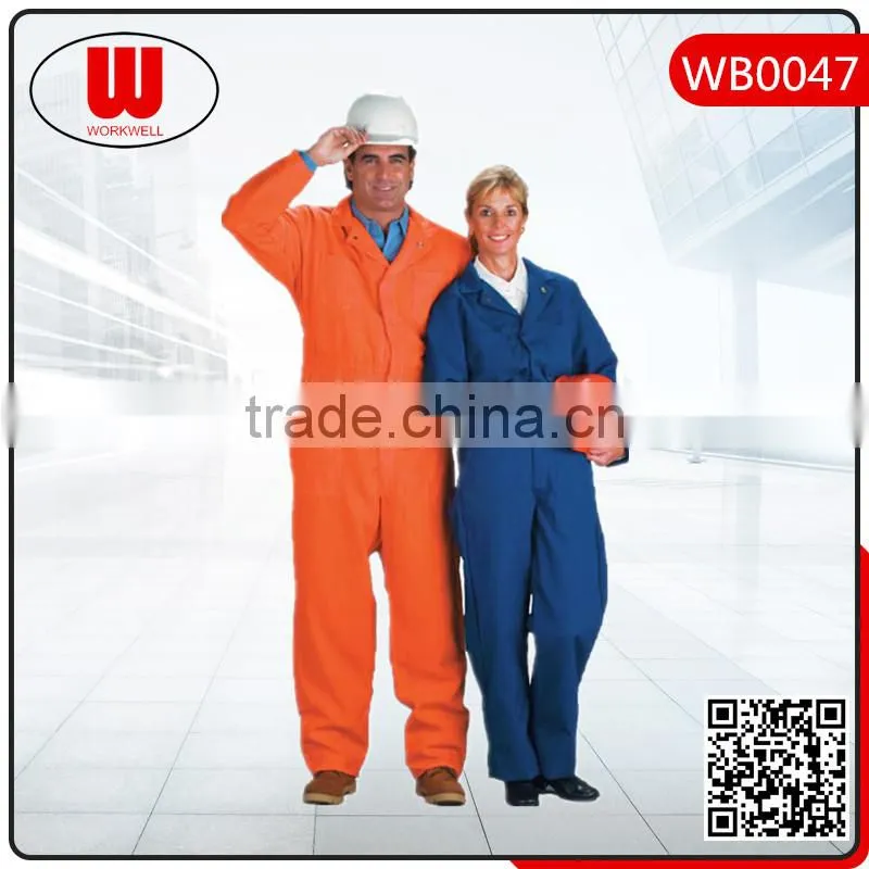 Royal blue orange fireproof oilproof cotton coverall