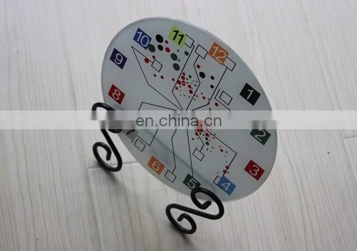 china home decor wholesale Sublimation blanks glass alarm clock wall clock