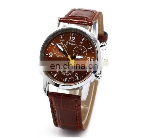 Luxury Men's Fashion Retro Leather Watches Bracelet Wristwatch Analog Quartz Wrist Watch