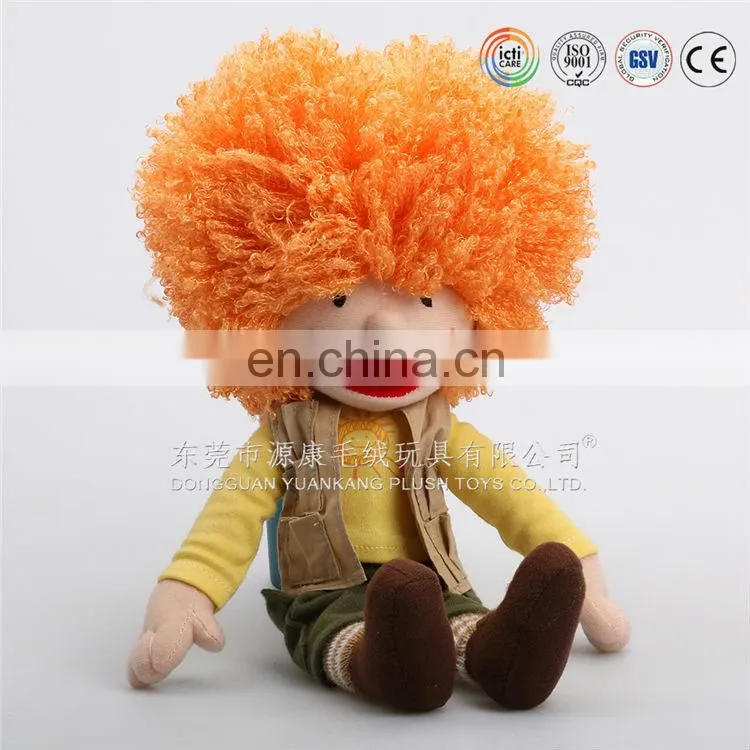 3d face plush doll,3d face with plush toy