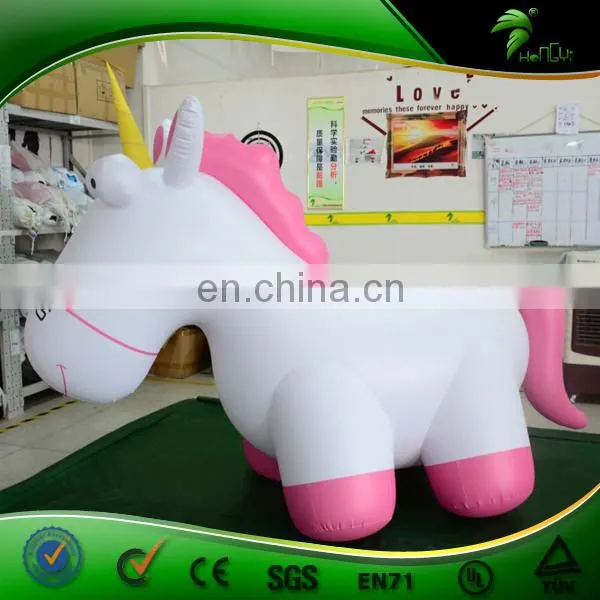 1.5m Small Bouncing Pink Inflatable Unicorn Cute Toys Pink Animal Horse