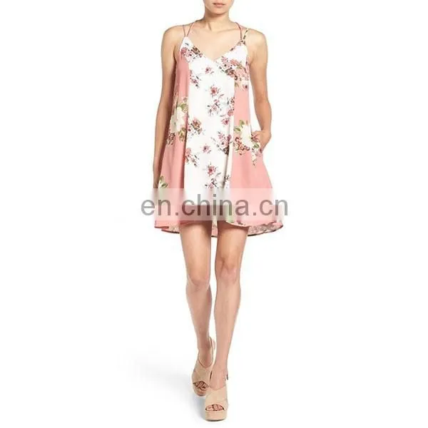 Women digital printing slip dress 2016 wholesale comfortable ladies clothes summer dress