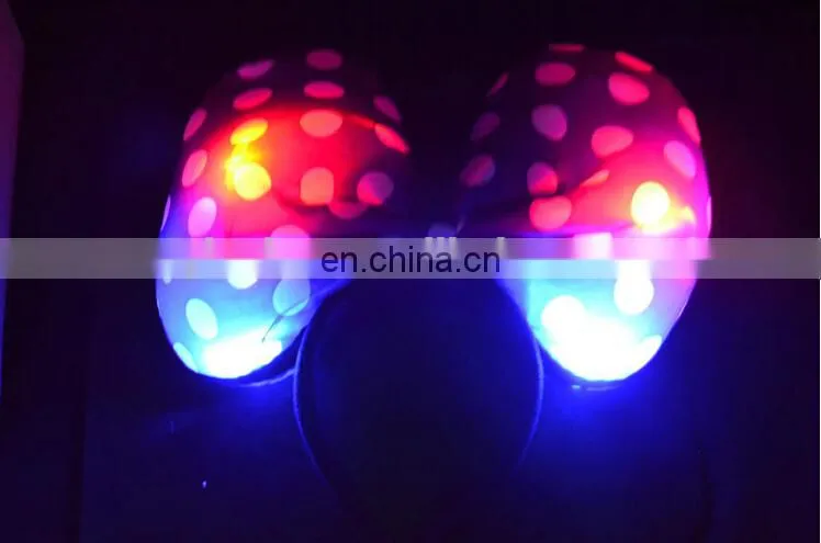 Hot salePromotional Flashing Bowtie Headwear Lovely Headwear with cute flashing bowknot for new year party