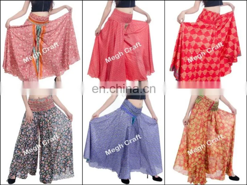 Indo Western Women's Harem Trousers Wide Legs- Indian Hippie Yoga Palazzo Pants- Designer Indo Western Women's Harem pants