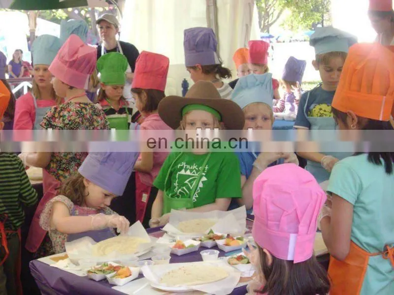 Printed Kids Aprons and Chef Hats Customized