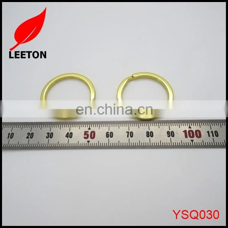 30mm Shiny gold flat split ring for gift