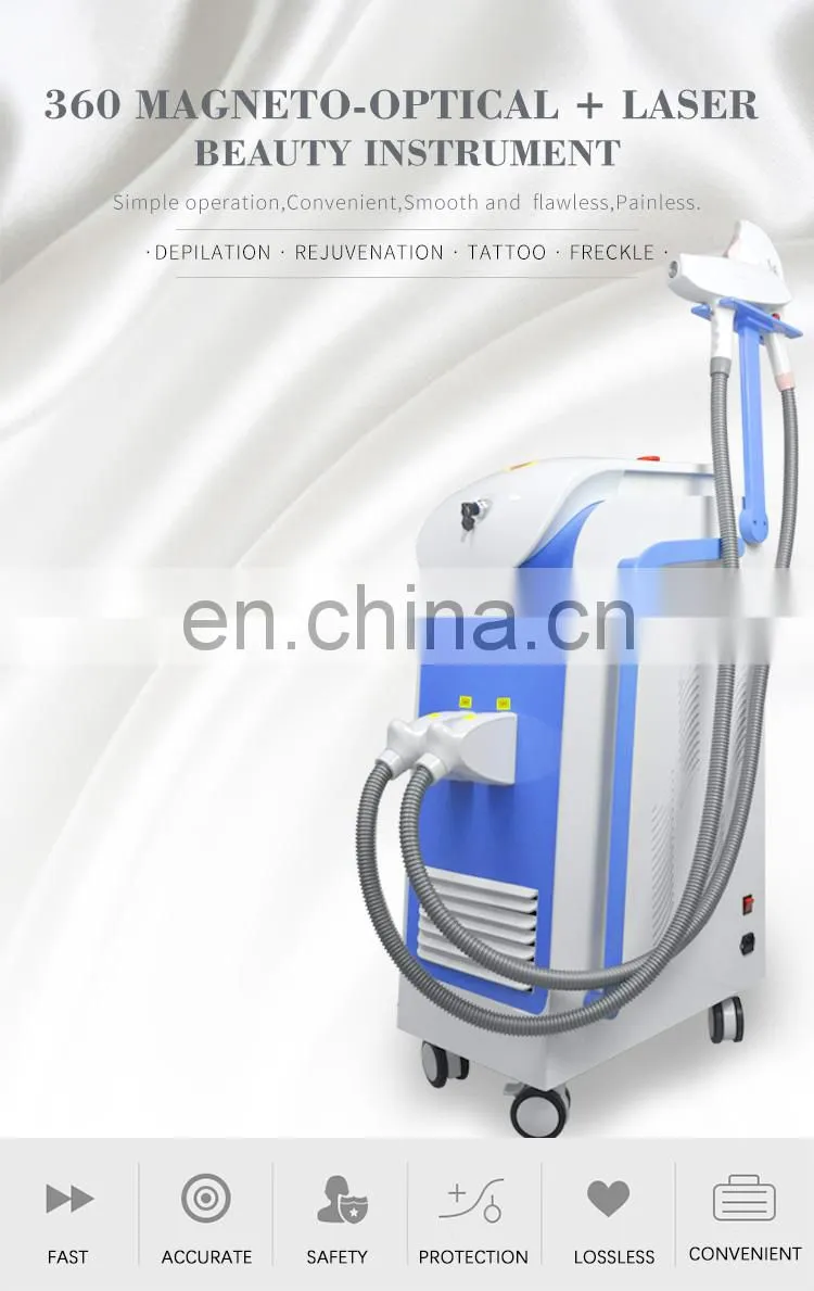 2 in 1 IPL+ ND YAG Laser Tattoo Removal Machine &IPL Opt Hair Removal Machine