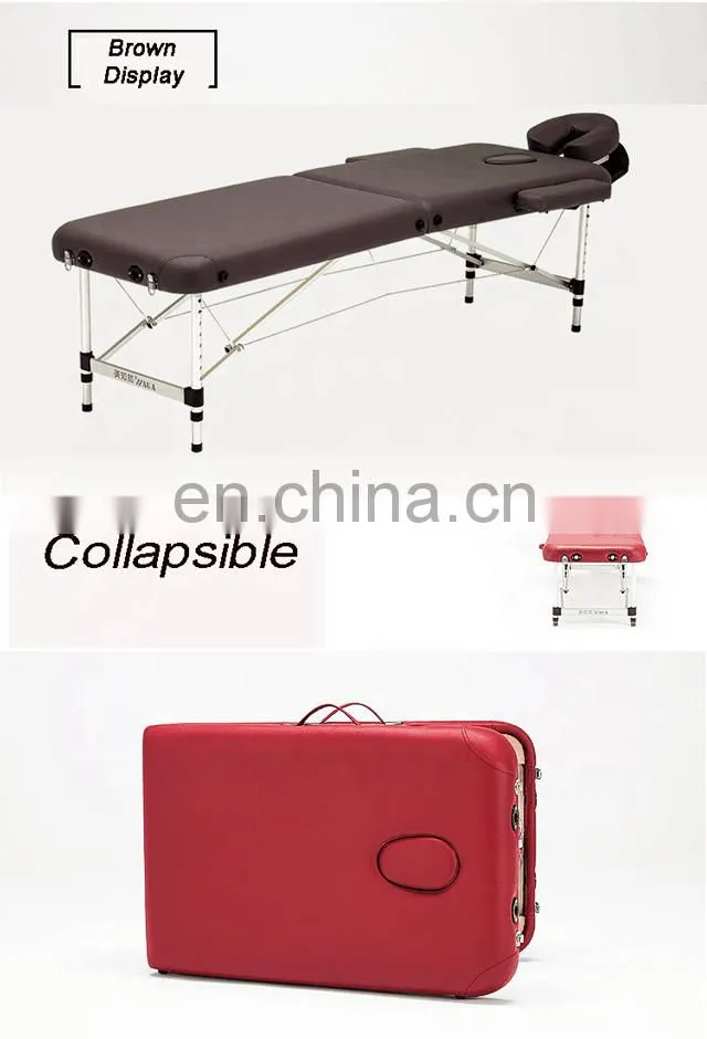 Hotsale Portable Aluminium Massage Table Chair Bed Foldable with Carry Bag