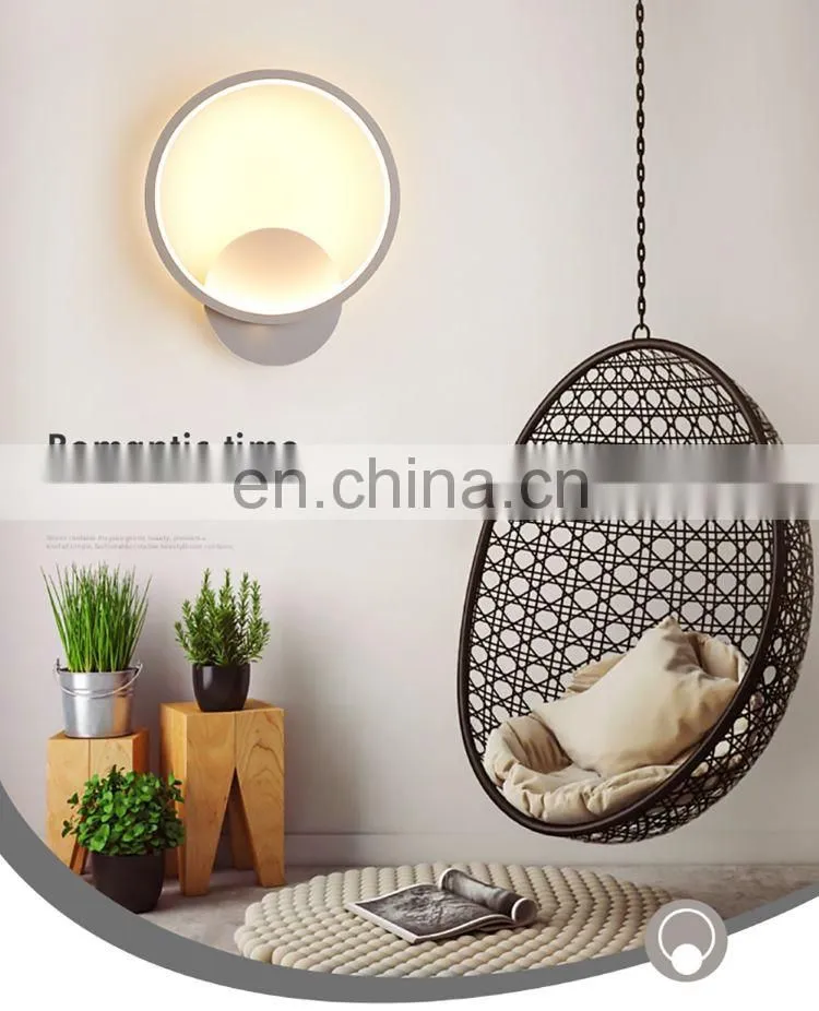 Led aisle lights creative round wall lamp bedroom study bedside wall lamp balcony corridor lights