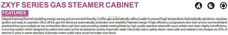 Flameout automatically protection commercial restaurant gas steamer cabinet