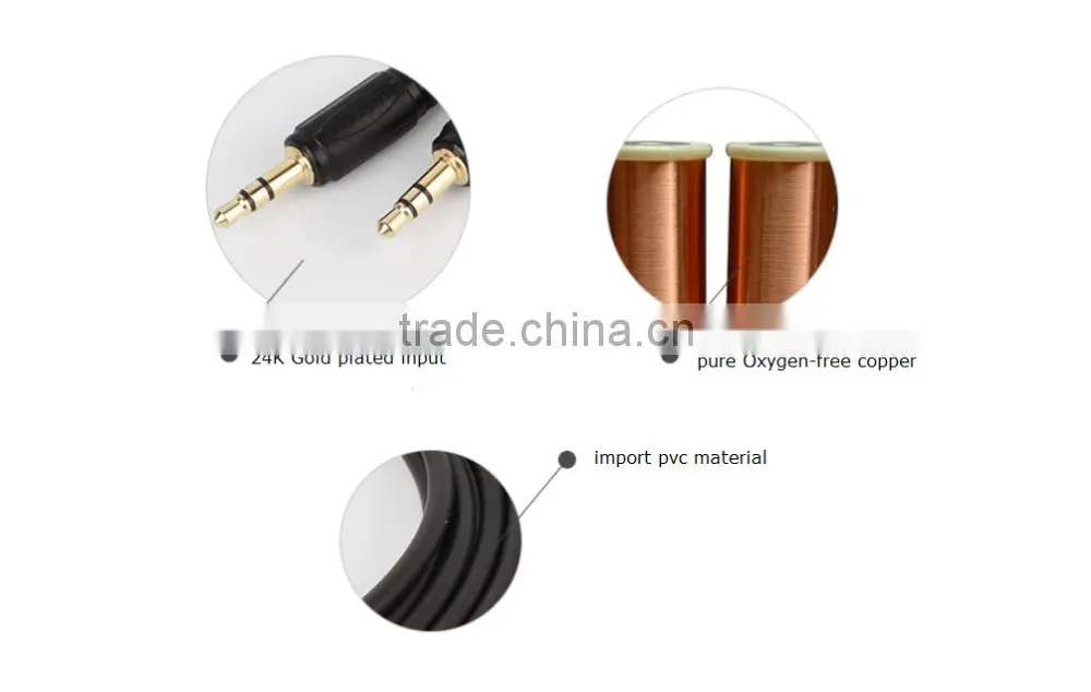 gold plated durable 3.5mm to 2rca audio and video cable