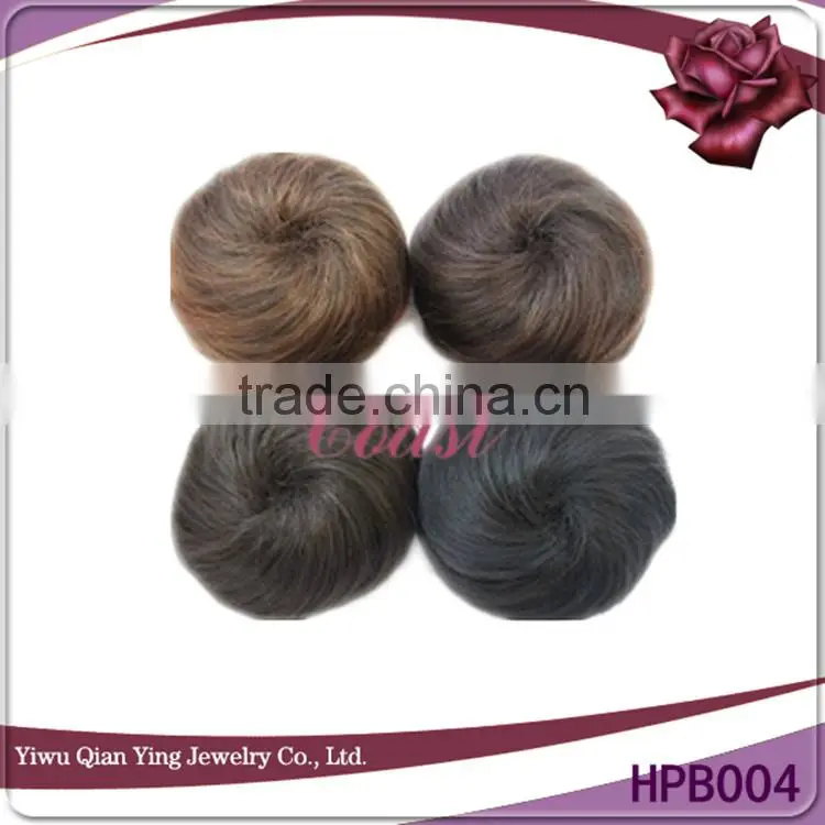 Fake fashion nature blonde synthetic wigs hair buns pieces