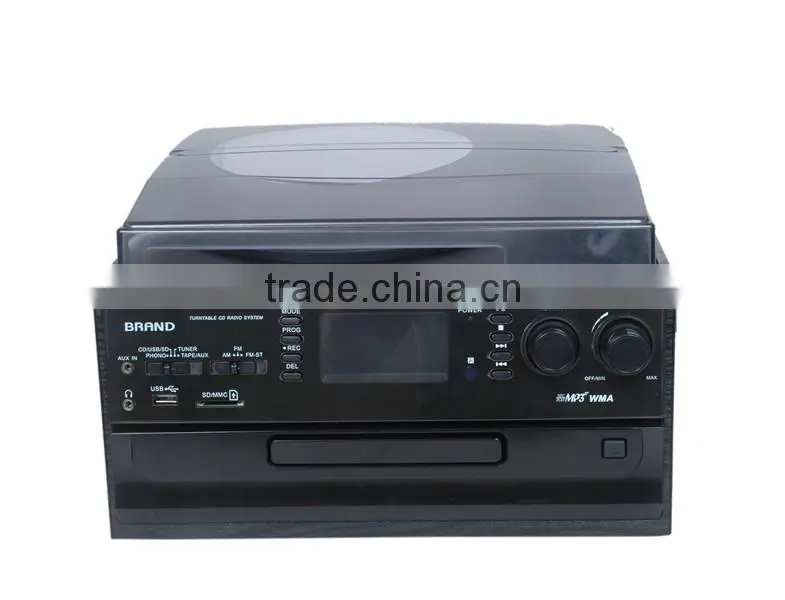 2016 Top Sale Gramophone Record Player CD USB play Radio Play