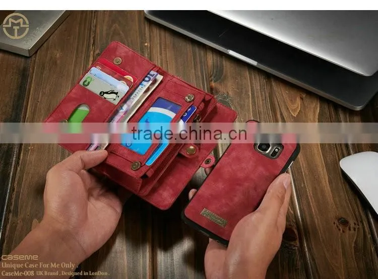 phone case displaying time on the case For Samsung s7 case leather with back card slot