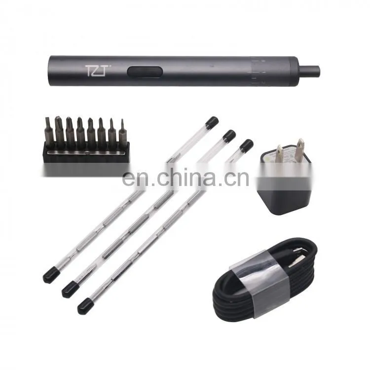 3.7V Lithium Battery Rechargeable Cordless Electric Screwdriver with 8 Bits Set