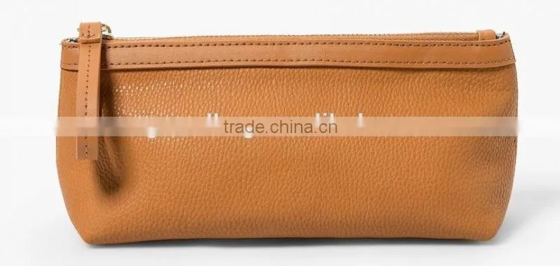 pebbled leather cosmetic bag with wristlet makeup case pouch multiple clutch purse for ladies
